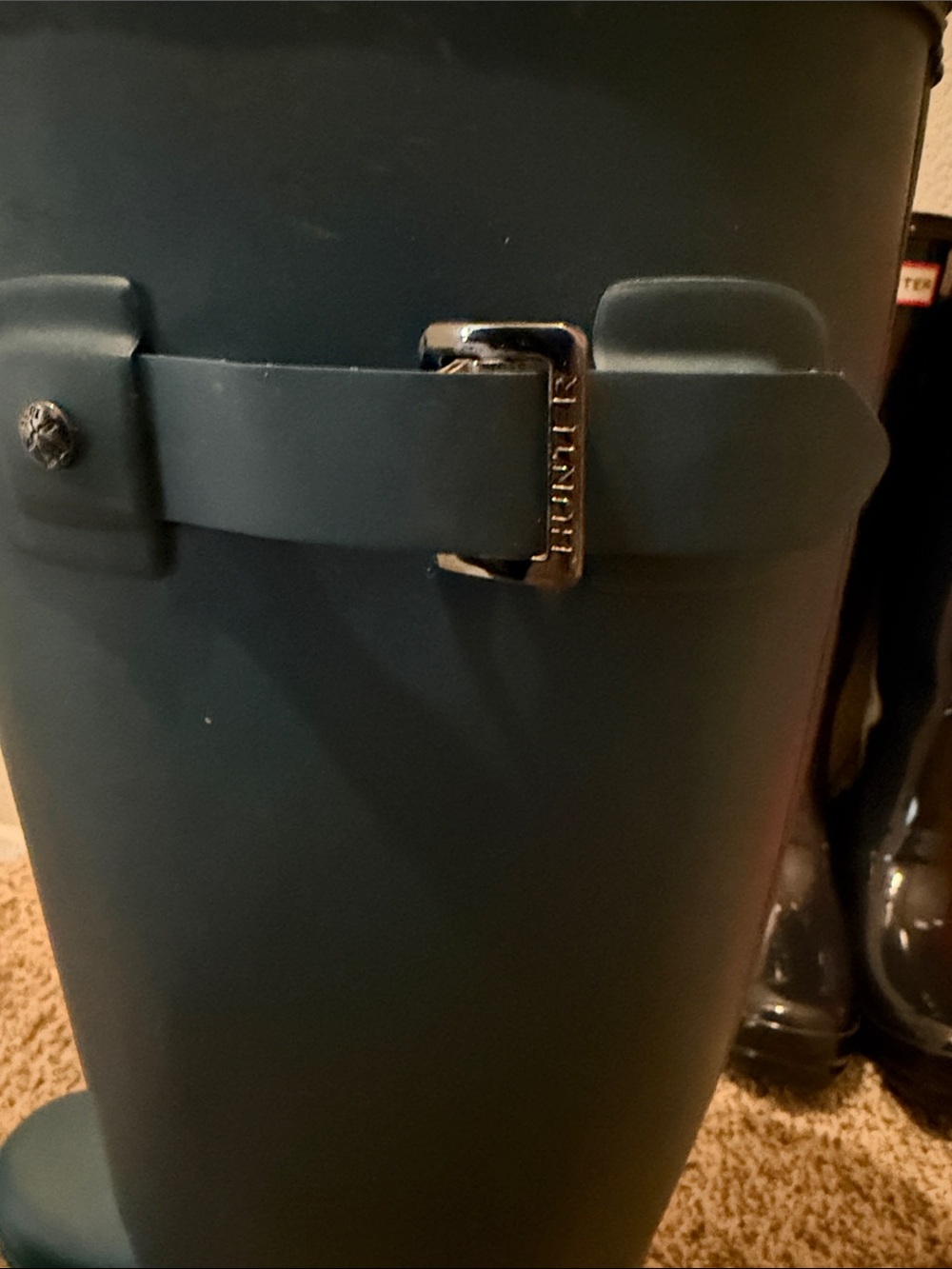 Hunter Navy Blue Tall Rain Boots - Picture 5 of 12